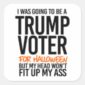 私はハロウィーンのトランプ投票者になるつもりだった スクエアシール (正面)