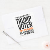 私はハロウィーンのトランプ投票者になるつもりだった スクエアシール (封筒)