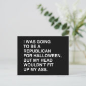 私はハロウィーンの共和党になるつもりだった ポストカード (スタンド正面)