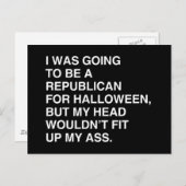 私はハロウィーンの共和党になるつもりだった ポストカード (正面/裏面)