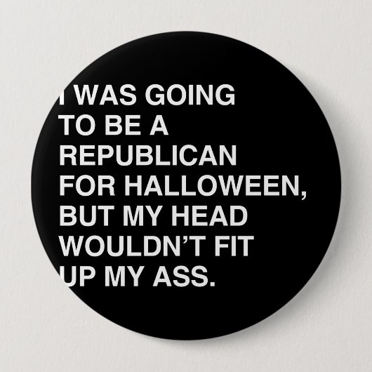 私はハロウィーンの共和党になるつもりだった 缶バッジ (正面)