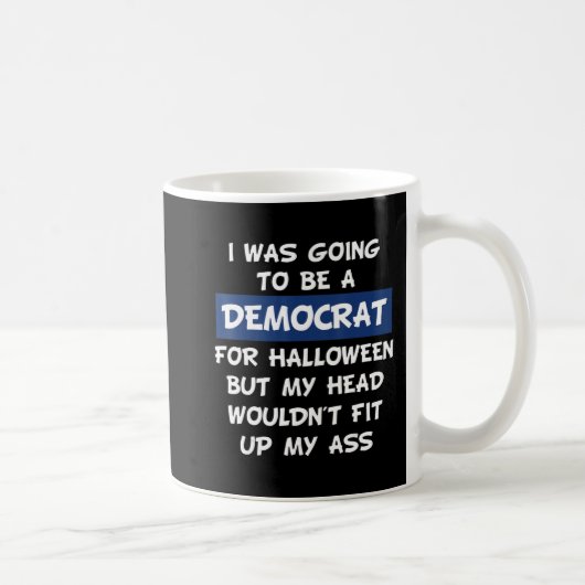 私はハロウィーンの民主党員になるつもりだった コーヒーマグカップ (右)