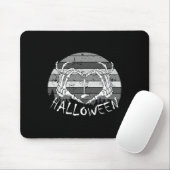 私はハロウィーンの骨おもしろいの手スカルハートRetr マウスパッド (マウス)