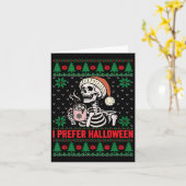 私はハロウィーンクリスマスセーターの休日をおもしろい好む カード (黄色い花)