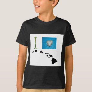 私はハワイのデザインを愛します Tシャツ