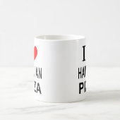 私はハワイアンピザが大好き コーヒーマグカップ (中央)