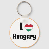 私はハンガリーとハートが大好き – 国、旅行/スポーツ キーホルダー (裏面)
