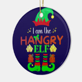 私はハングリー小妖精や小人 セラミックオーナメント (左)