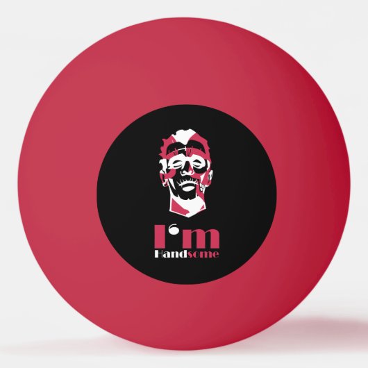 私はハンサムな抽象芸術顔ケースメイトiPhoneケース 卓球ボール (正面)