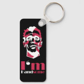 私はハンサムな抽象芸術顔ケースメイトiPhoneケースT キーホルダー (裏面)