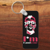 私はハンサムな抽象芸術顔ケースメイトiPhoneケースT キーホルダー (正面)