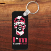 私はハンサムな抽象芸術顔ケースメイトiPhoneケースT キーホルダー (裏面)