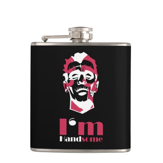 私はハンサムな抽象芸術顔ケースメイトiPhoneケースT フラスク (正面)