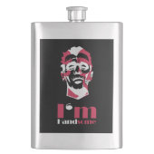 私はハンサムな抽象芸術顔ケースメイトiPhoneケースT フラスク (正面)