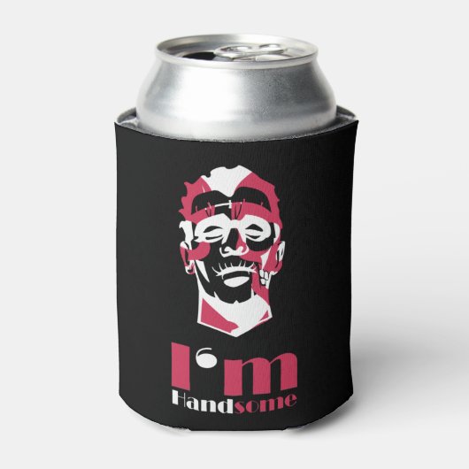私はハンサムな抽象芸術顔ケースメイトiPhoneケースT 缶クーラー (缶正面)