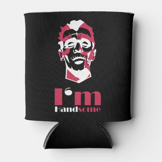 私はハンサムな抽象芸術顔ケースメイトiPhoneケースT 缶クーラー (正面)