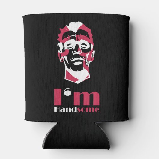 私はハンサムな抽象芸術顔ケースメイトiPhoneケースT 缶クーラー (裏面)