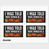 私はハンドバスケットがあると言われた 長方形シール (シート)