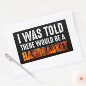 私はハンドバスケットがあると言われた 長方形シール (封筒)