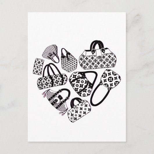 私はハンドバッグポストカードが大好き ポストカード (正面)
