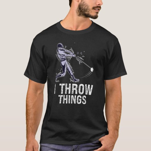 私はハンマー投げデザイン用の物を投げる Tシャツ (正面)