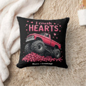 私はハートおもしろいのモンスタートラックのバレンタイン クッション (ブランケット)