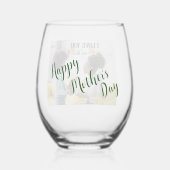 私はハートお母さんの日ステムレスワイングラス ステムなしワイングラス (裏面)