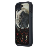 私はハートが付いているパグを愛します Case-Mate iPhoneケース (裏面左)