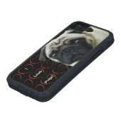 私はハートが付いているパグを愛します Case-Mate iPhoneケース (下部)