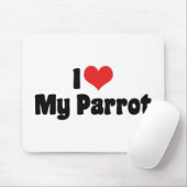 私はハートが大好き – 鳥好き マウスパッド (マウス)