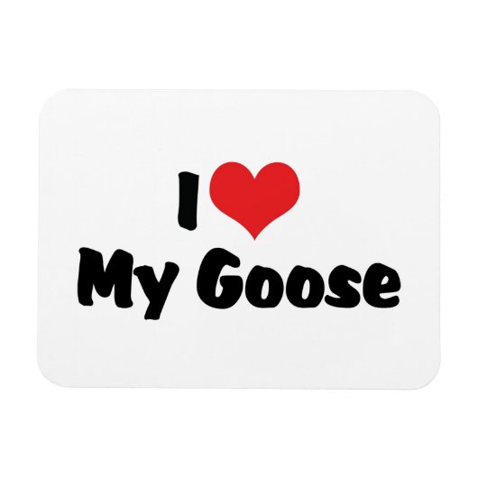 私はハートが大好き – 鳥好き マグネット (横)