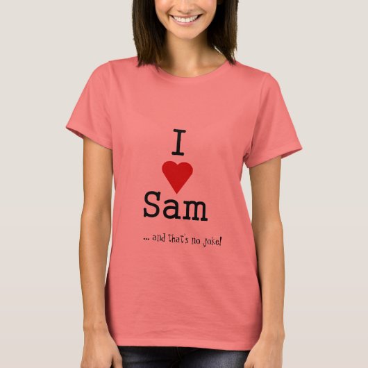 私はハートが大好き Tシャツ (正面)