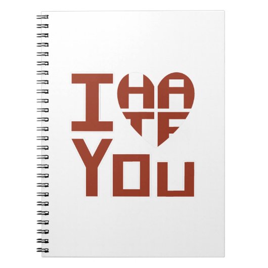 私はハートだが私は君を憎む ノートブック (正面)