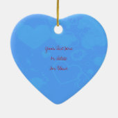 私はハートのオーナメント愛します セラミックオーナメント (裏面)