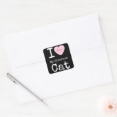 私はハートのシベリア猫シール スクエアシール (封筒)