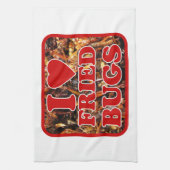 私はハートのフライ虫が大好き キッチンタオル (縦)