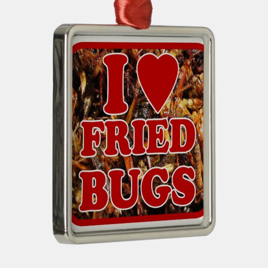 私はハートのフライ虫が大好き メタルオーナメント (右)