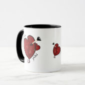 私はハートのマグ愛します マグカップ (正面左)