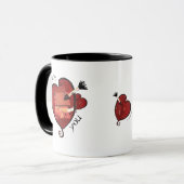 私はハートのマグ2愛します マグカップ (正面左)