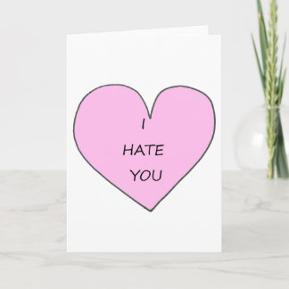 私はハートの反バレンタインカード憎みます シーズンカード