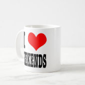 私はハートの週末 コーヒーマグカップ (正面左)