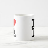 私はハートのLAを愛します コーヒーマグカップ (中央)