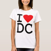 私はハートのWashington D.C.のコロンビア特別区を愛します Tシャツ (正面)