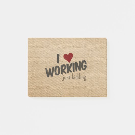 私はハートはBurlapを使用しておもしろいいる ポストイット (正面)