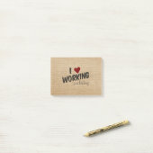 私はハートはBurlapを使用しておもしろいいる ポストイット (デスク上)