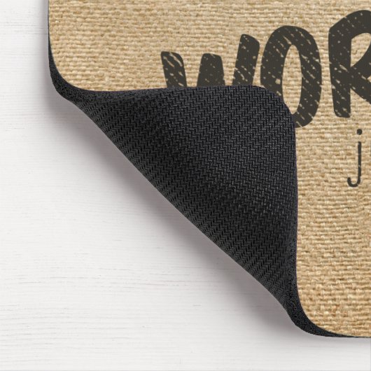 私はハートはBurlapを使用しておもしろいいる マウスパッド (コーナー)