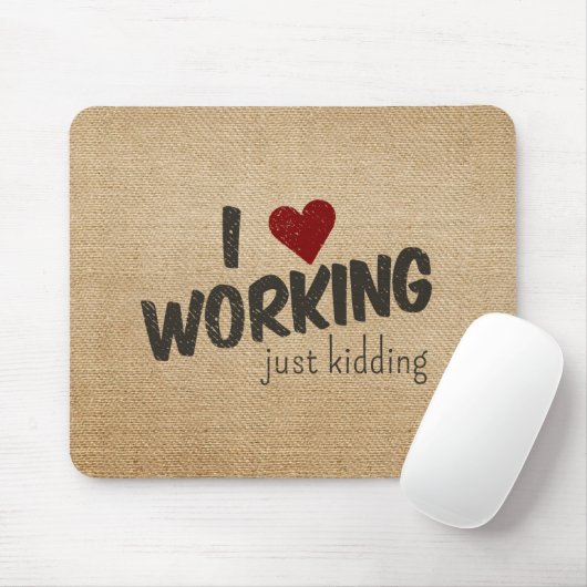 私はハートはBurlapを使用しておもしろいいる マウスパッド (マウス)