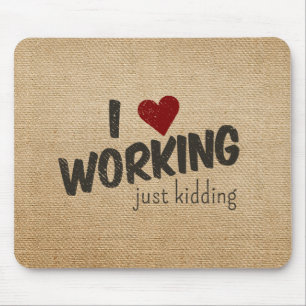 私はハートはBurlapを使用しておもしろいいる マウスパッド