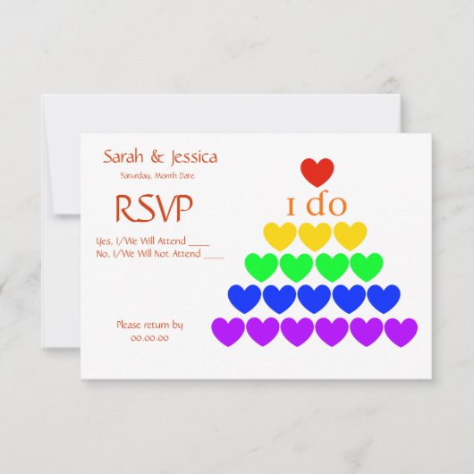 私はハートをします 出欠カード (正面)