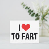 私はハートをファルトおもしろい- Fart Humor ポストカード (スタンド正面)